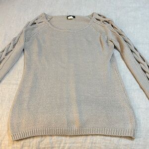 Beige sleeve detail Venus sweater